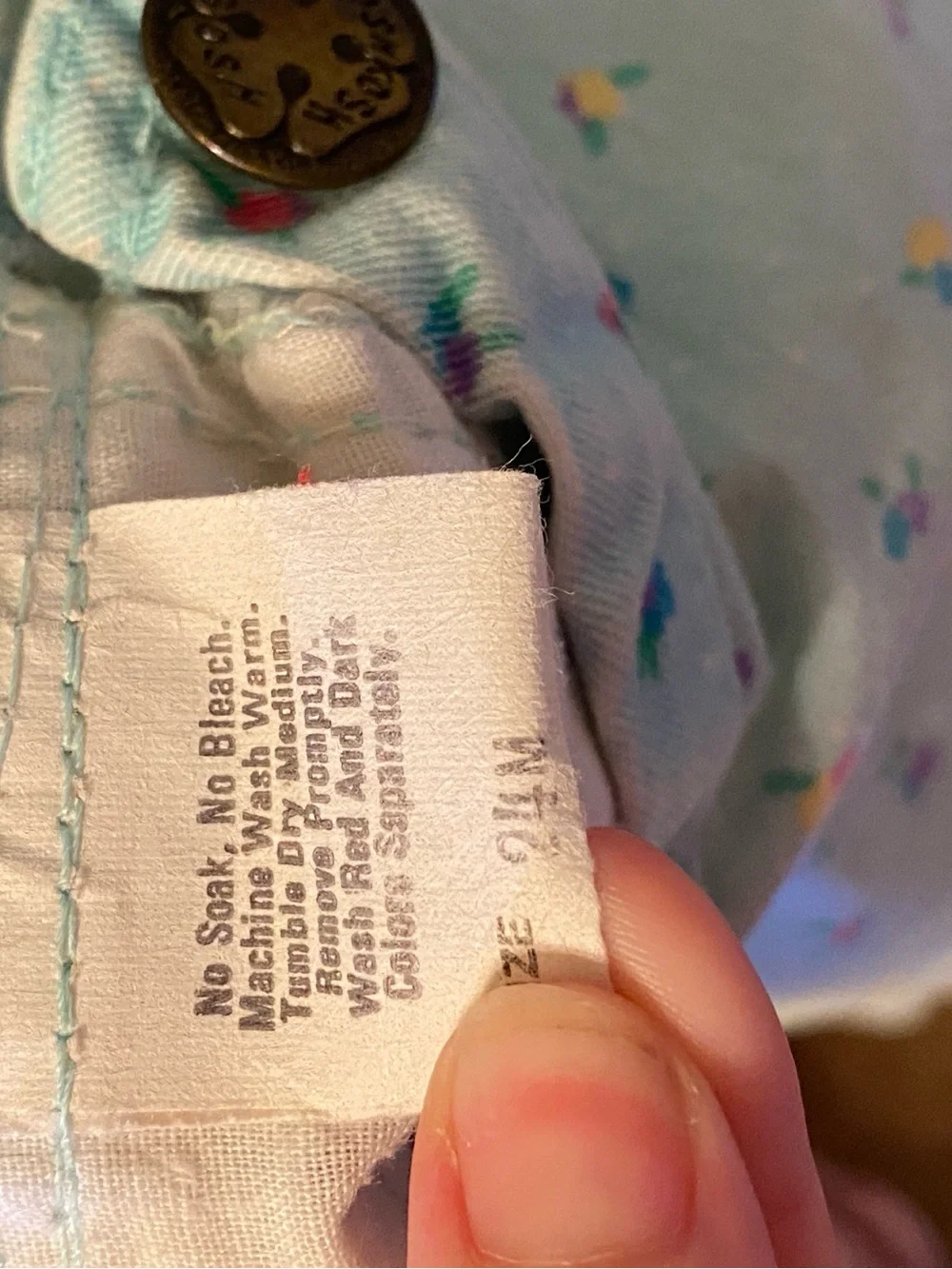 Vintage Light Blue Floral Print Kids Overalls